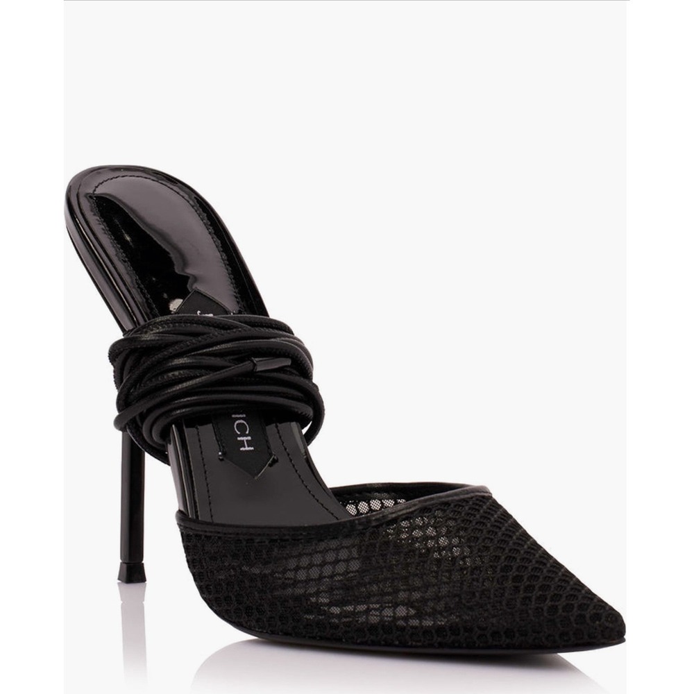 New in Box Jessica Rich Exotic Ankle Wrap Sandals in Black Sz 38 Sz 8 $150
